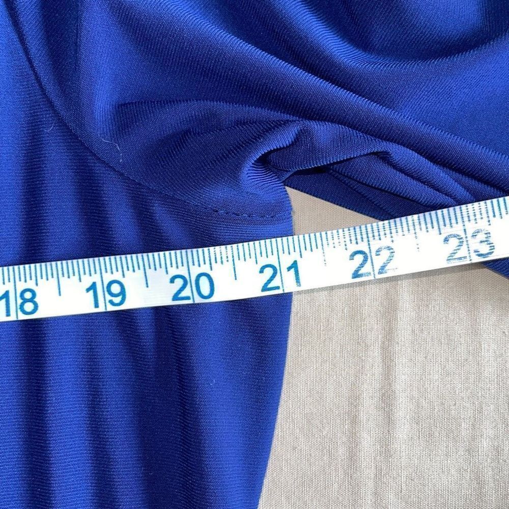 Coldwater Creek Women's Wrap Drape Top Long Sleeve Shirt Layered Blue Large - Picture 6 of 7